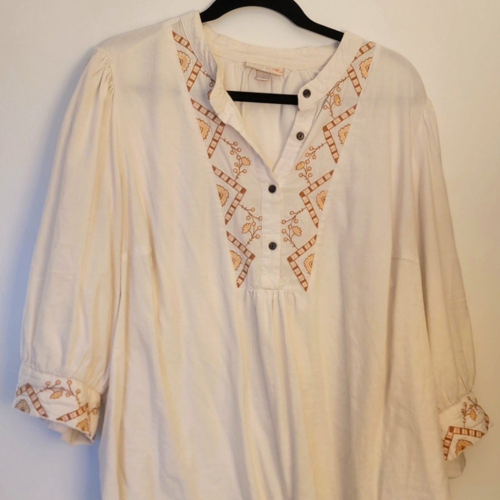Plus Size Knox Rose Linen Blouse